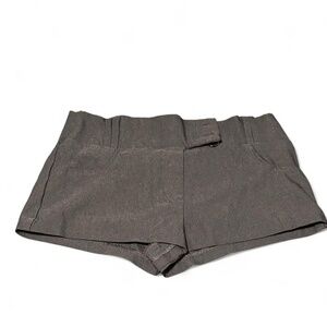 black twik micro shorts with double button